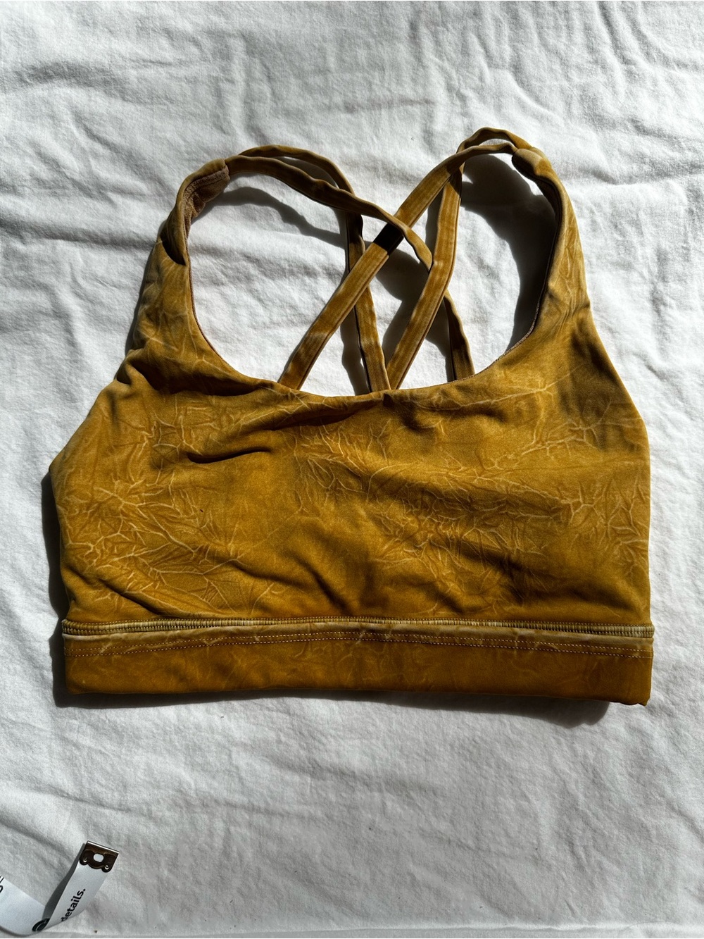 lululemon athletica Mustard Yellow Crossback Sports Bra